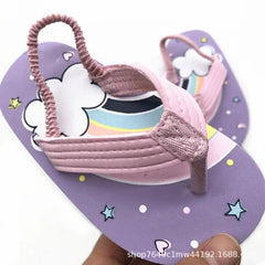 Toddler Flip Flops Shoes Little Kid Sandals with Back Strap Boys Girls Water Shoes for Beach and Pool