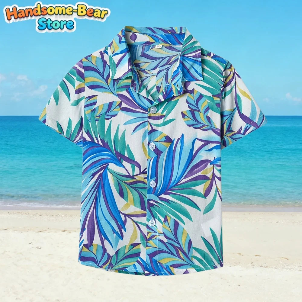 Hawaiian New Kids' Shirt Fashion Pattern 3D Print Shirt Summer Holiday Casual Harajuku t-Shirt Outdoors Simple Boys Girls Shirts