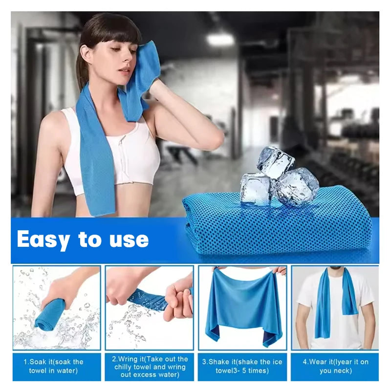 Breathable Cooling Towel Microfiber Mesh Ultra Soft Lightweight Quick Dry Ice Wipes Outdoor Sports Sunstroke Prevention