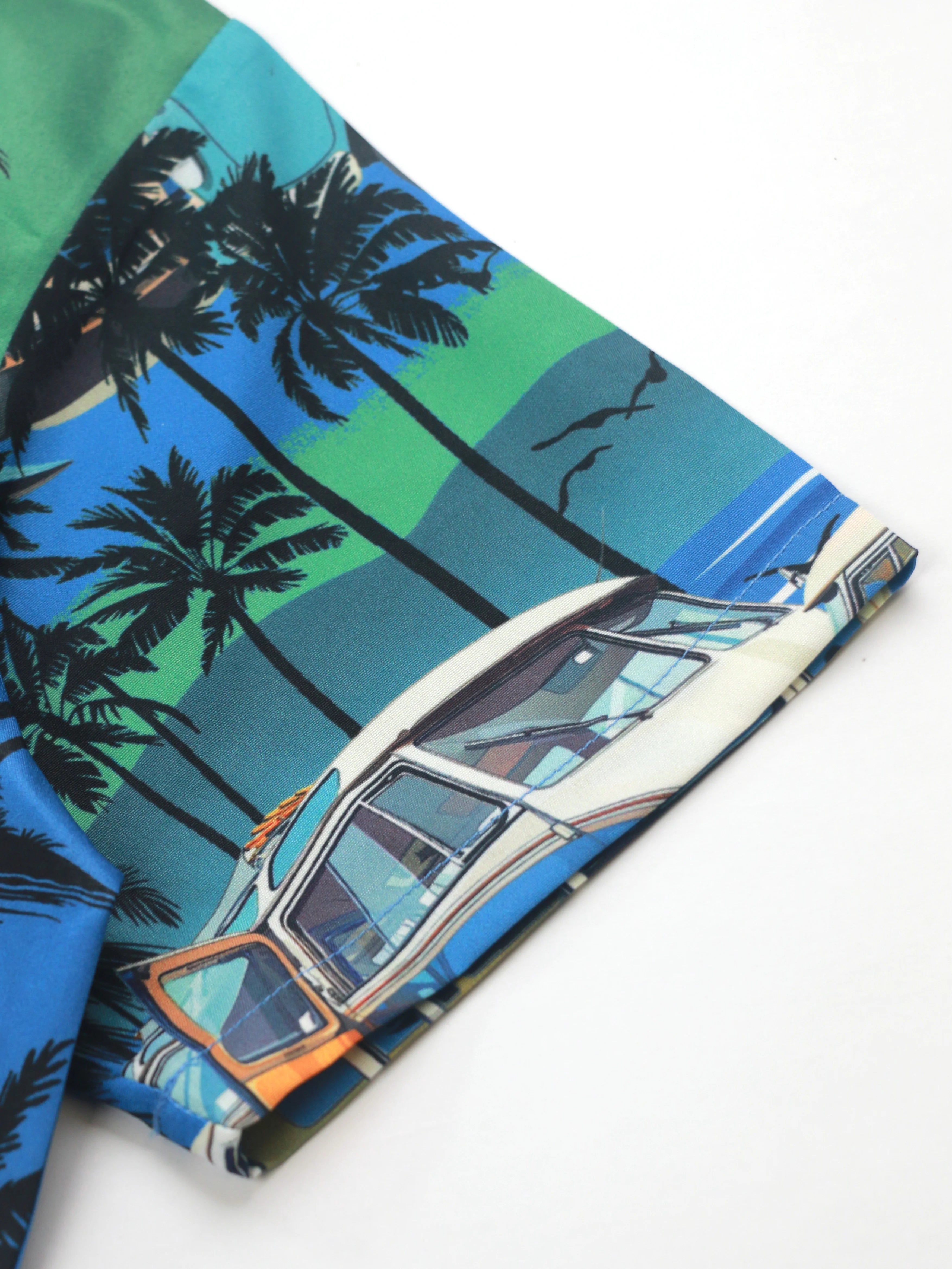 Summer Kids Hawaiian Shirt with Car Element Print Fashion Short Sleeve Casual Shirt Suitable for Leisure Activities And Vacation