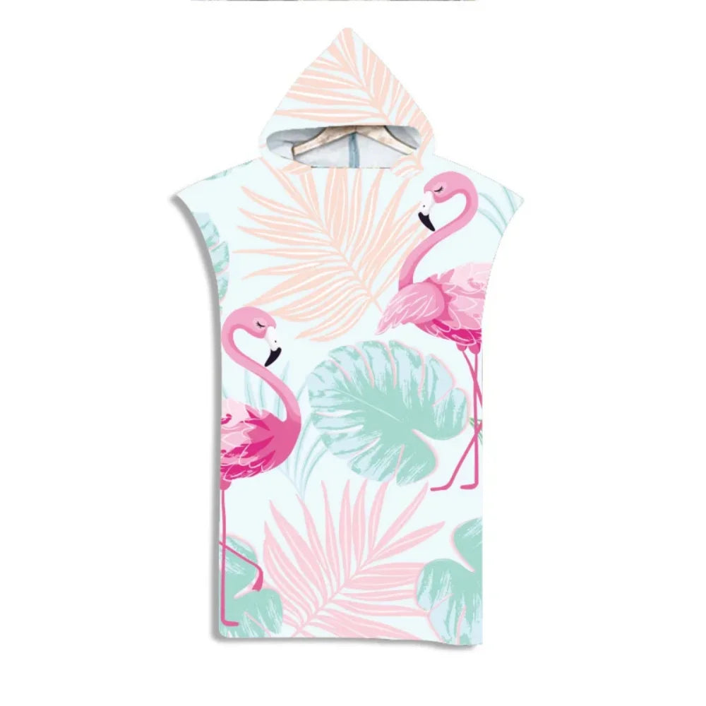 Adult Kids Beach Towel Quick Dry Hooded Cloak Children Women Large Bath Towels Sand Free Poncho Bathrobe For Summer Swim Surf