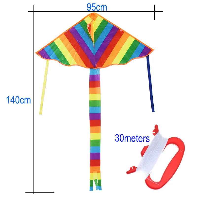 New Design Rainbow Kite , Fashion Easy Flying, Long Tail Kites with line Flying Toys Kite for Children Kids Outdoor Fun Sports
