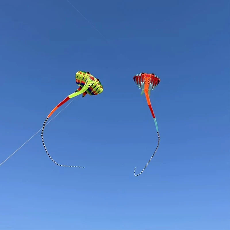 12.5M 3D Soft Ray Kite 9 Air Inlet Inflatable Large Animal Beach Professional Kites Easy To Fly Anti Tear Packaging Bag Cometas