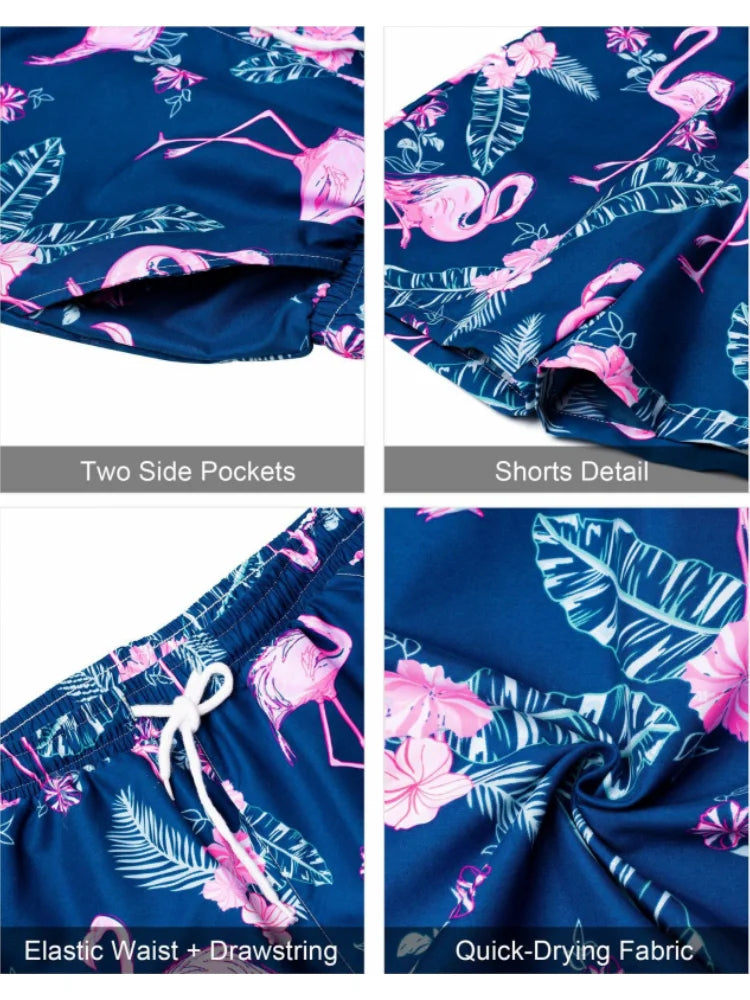 Men's Hawaii Shirt Set Men's 3D Printed Short Sleeve Shirt Shorts Two Piece Summer Beach Lapel Shirt Set Unisex Casual Clothing