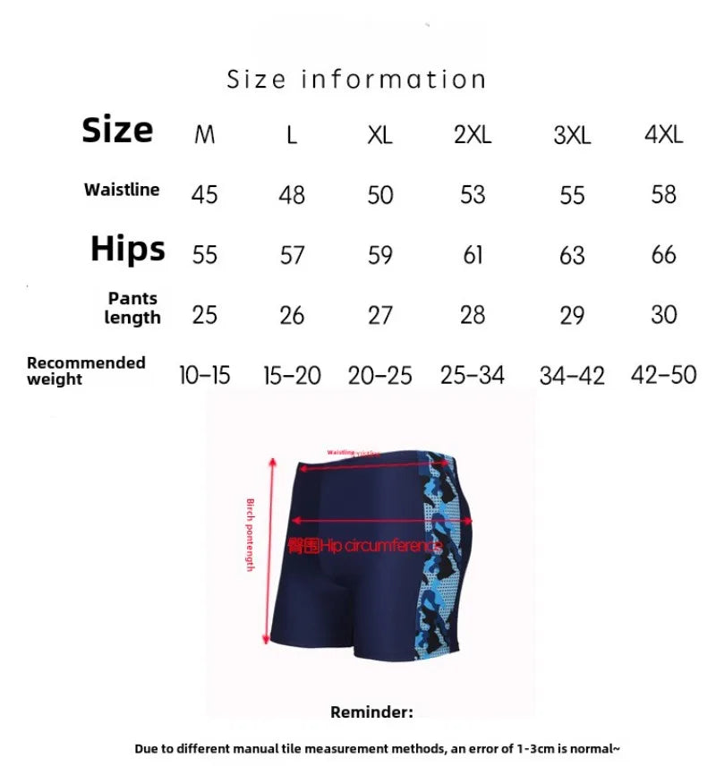 2-piece Set of Summer Children's Swim Trunks Swim Caps Boys' Swimwear Quick Drying Shorts Cartoon Print Beach Swimwear Ages 4-16