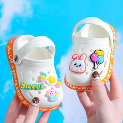Summer Kids ShoesSandals Hole Children's Shoes Slippers Soft Anti-Skid Cartoon Design Hole Baby Shoes Sandy Beach For Boys Girls