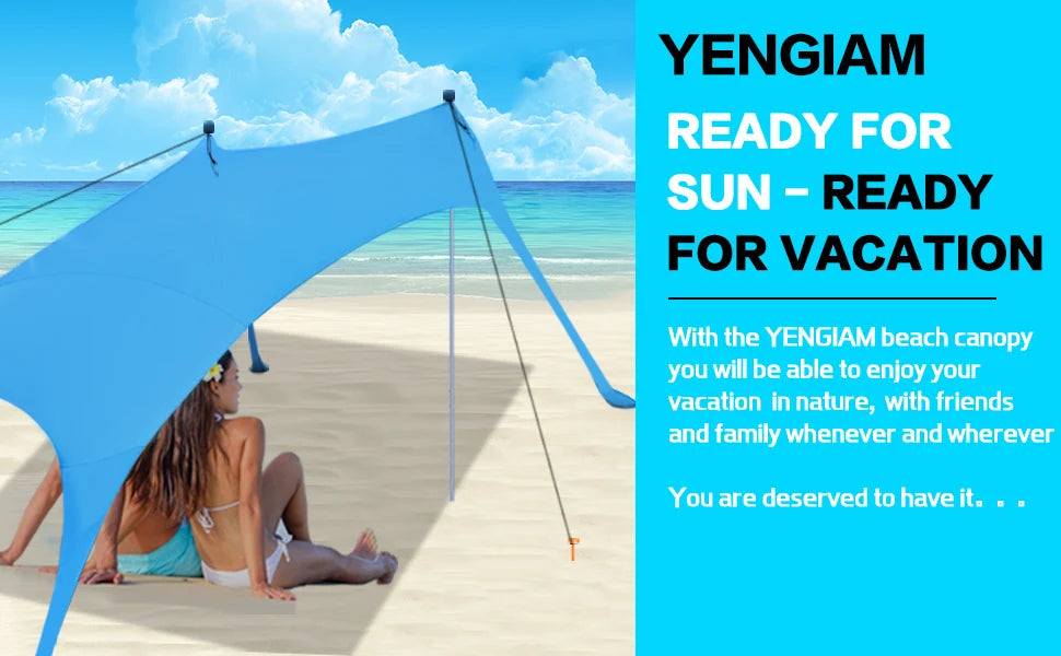 Camping Tent Windproof Pop Up Awning Outdoor Beach Sun Shade UV Ultralight Beach Canopy Tents for Camping Fishing Picnics