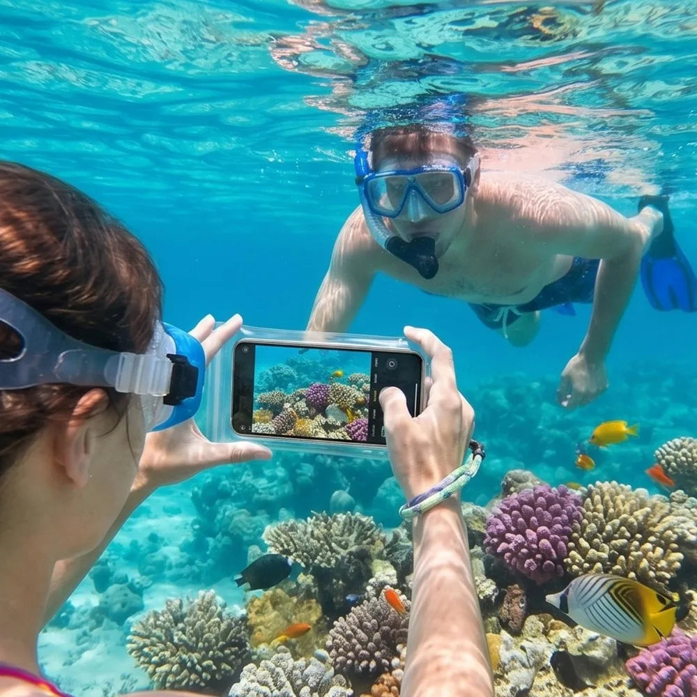 Universal Transparent Waterproof Phone Bag Underwater Summer Swimming Waterproof Case for IPhone Samsung Xiaomi Phones Pouch Bag