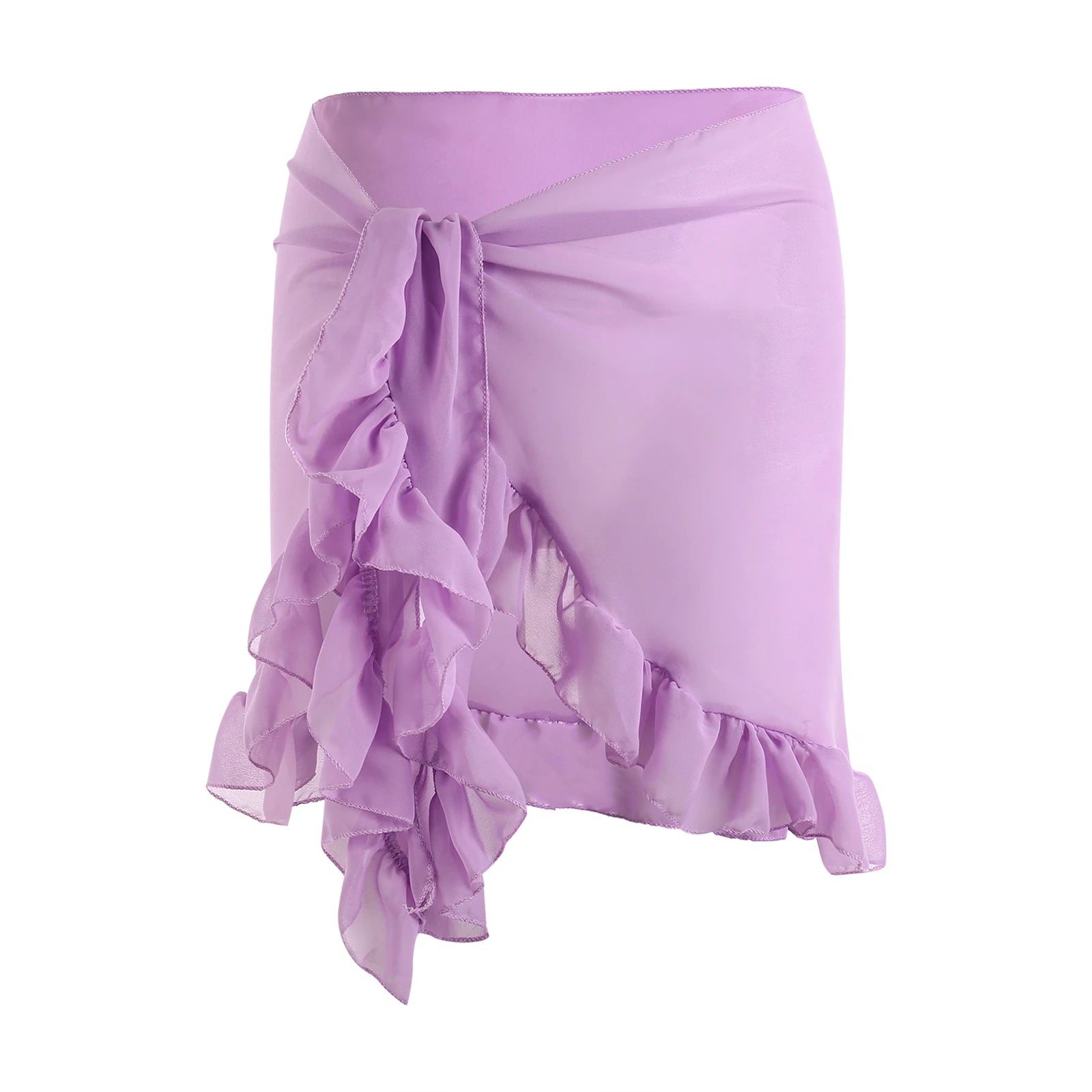 Yiiciovy 2023 Women Cover-Ups Skirts Chiffon Swimwear Pareo Scarf Bikini Cover-Ups Wrap Kaftan Sarong Beach Sexy Skirts 9 Colors