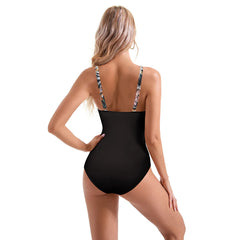 XL Size One Piece Swimsuit Women Mesh Hollow Out Swimwear For Women Solid Padded Push Up Plus Size Summer Bathing Suits Female