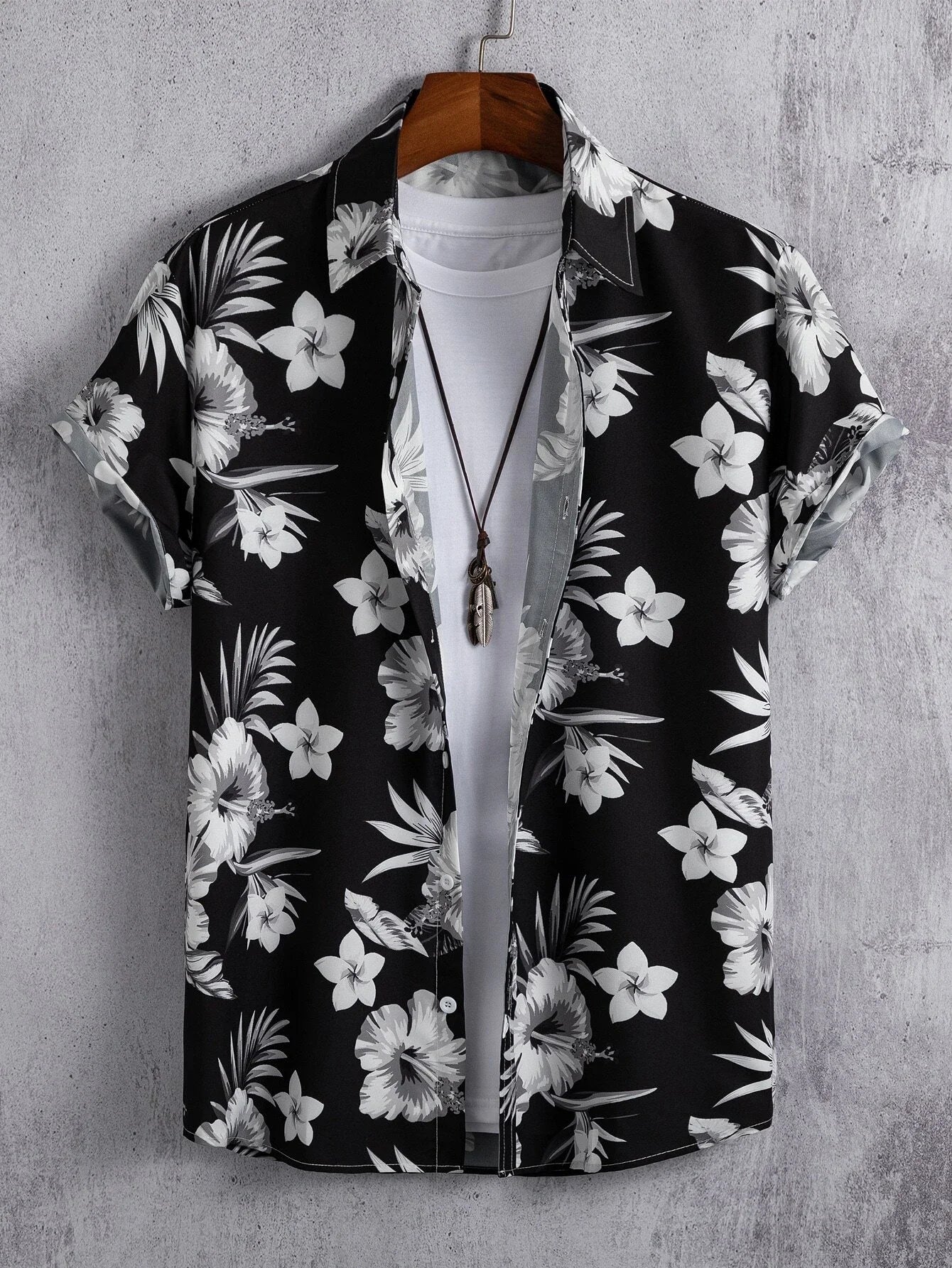Tropical Coconut Tree Pattern Men's Short Sleeve Button Down Lapel Shirt For Summer Resort Holiday Hawaiian Style oversized tops
