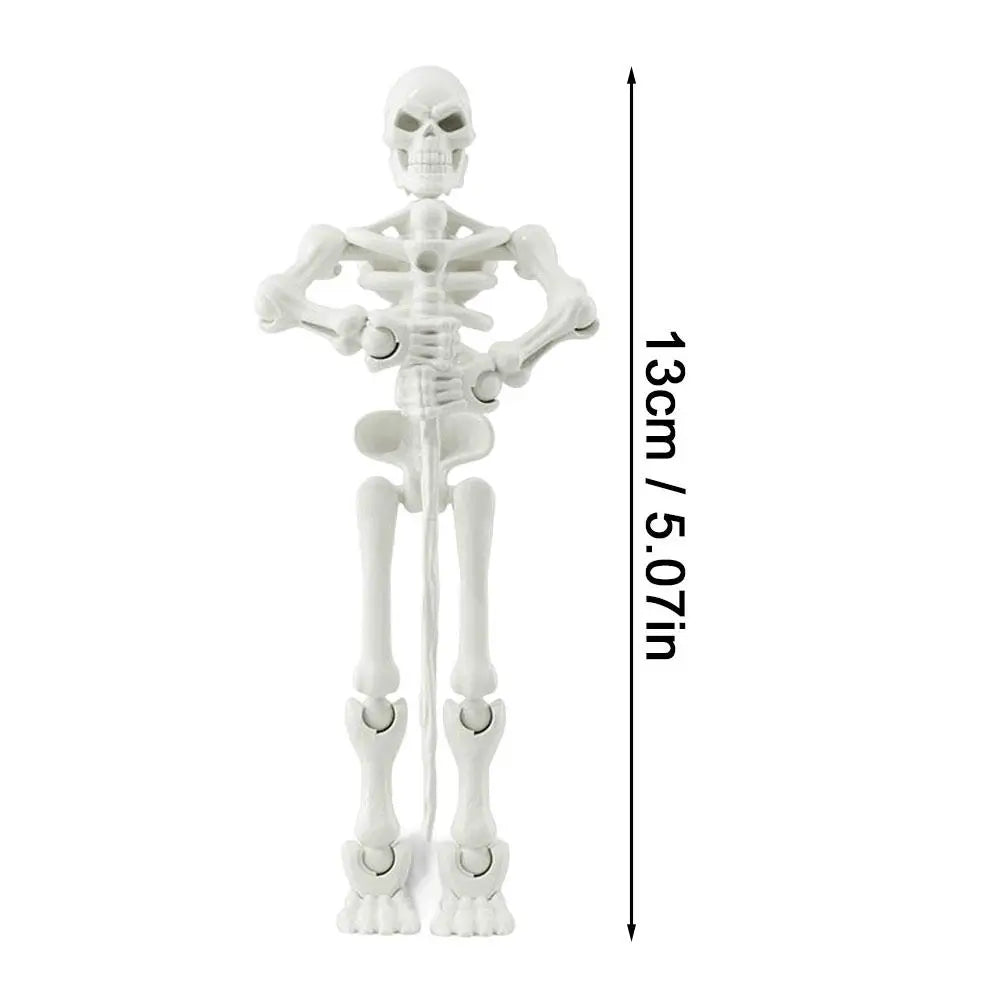 Halloween Magnetic Middle Ages Skeleton Posable Skeleton Human Shape Bones Halloween Haunted House Horror Props Skeleton Doll