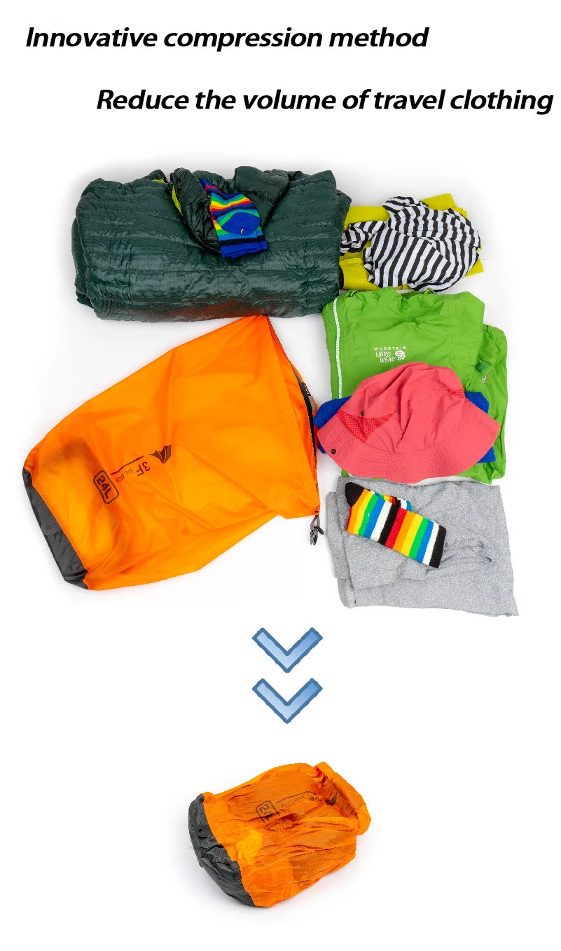 3F UL GEAR 12L 24L 36L Waterproof Bag With Air Valve Exhaust Drifting Swimming Bag Travel Storage Bags Outdoor Camping Equipment