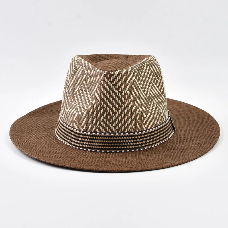 Summer Straw Hat Outdoor Panama Man Gentleman Holiday Sun Hat
