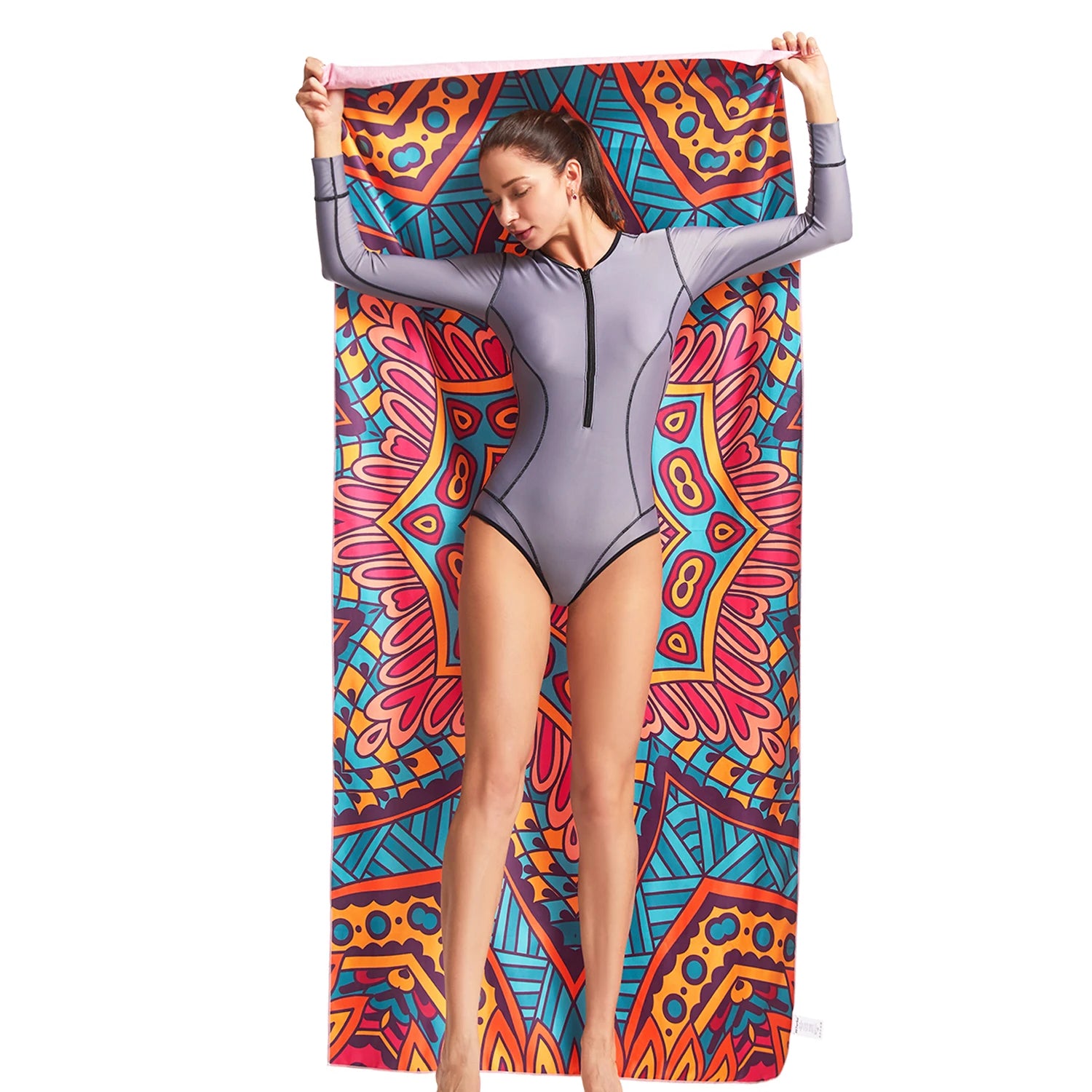 HiTurbo Microfiber Quick Drying Beach Towels , Ultra Lightweight, Fast-drying Super Absorbent Bohemian Printing