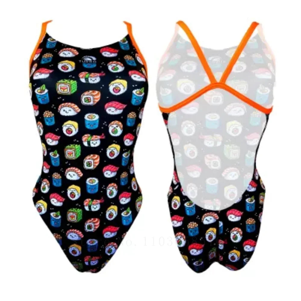 Women's One-Piece Swimsuit Competitive Swimming Summer Pool Practice Clothes Racing Swimwear Bikini Deck Surfing Bathing Suits