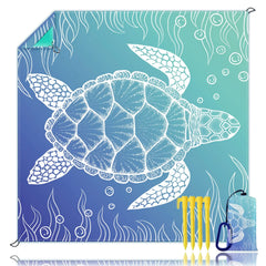Beach Blanket Super Large 79 x 83 Inch Sandproof Waterproof Soft Comfortable Material Light Weight Portable for Beach Outdoor