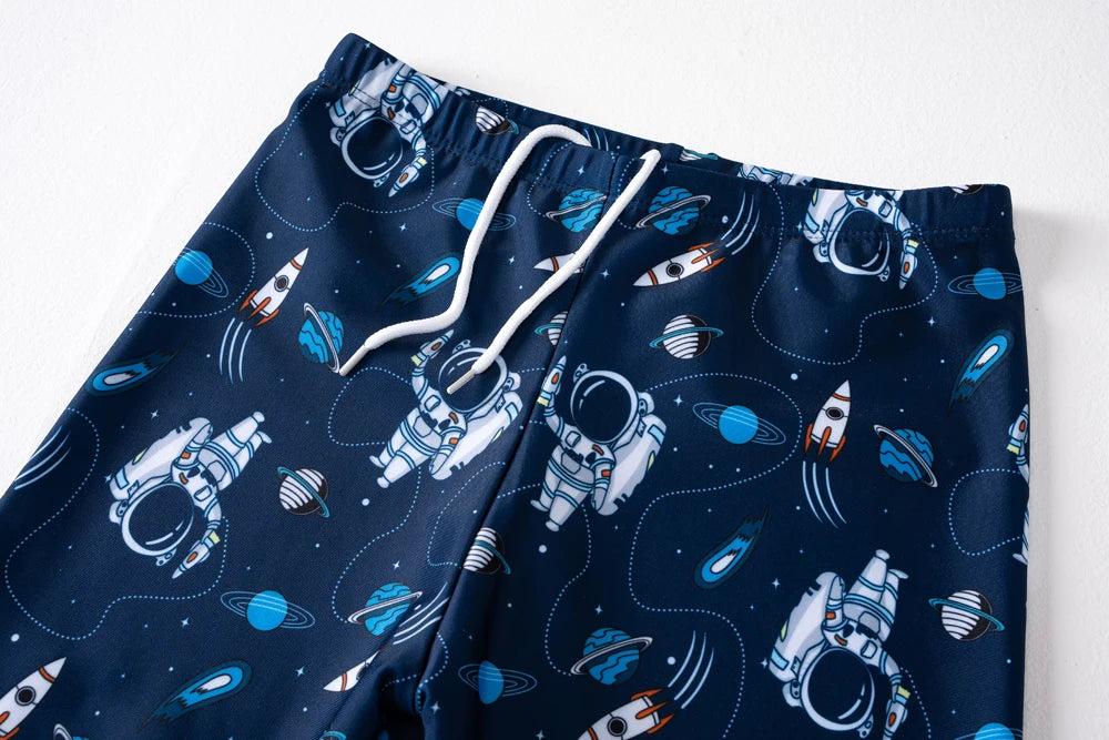Kids Swimming Suits Children Swimsuit Boys Swimwear Set Cartoon Beachwear Surf Bathing Outfits for 4 5 6 7 8 9 10 11 12 13 Years