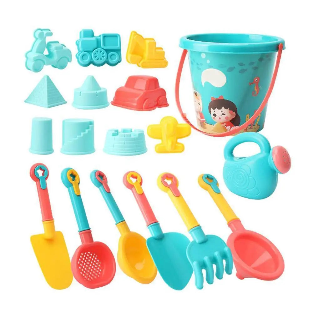 Children's Beach Toy Set, ATV, Sand Digging and Water Toy, Bucket, Hourglass, Shovel, Beach Sand Play Tool Toy
