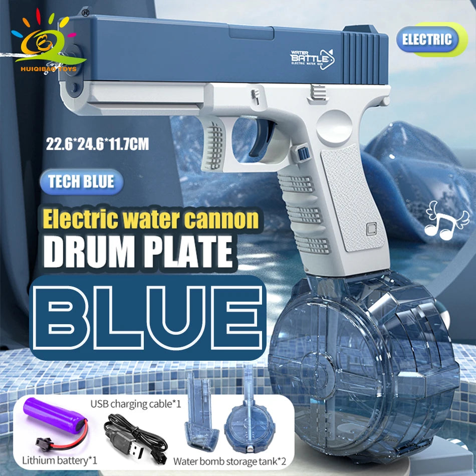 HUIQIBAOThe water gun summer water toy electric water spray gun is suitable for beaches swimming pools swimming and outdoor pa