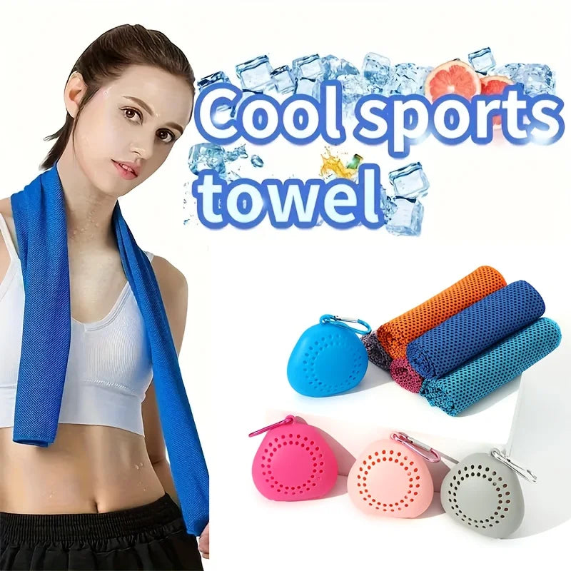 Ice Cooling Microfiber Towel Quick Dry Soft Lightweight Gym Yoga Camping Running Beach Sports Towel Super Absorbent for Outdoor