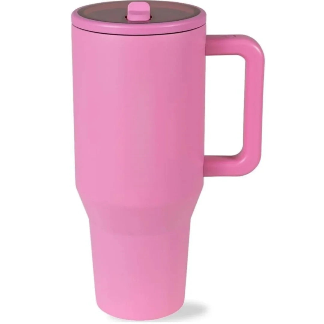 Traveler Bottle 40oz Perfect GiftStainless Steel Insulated Tumbler with Handle Flip Straw Perfect for Travel Outdoor & Daily Use