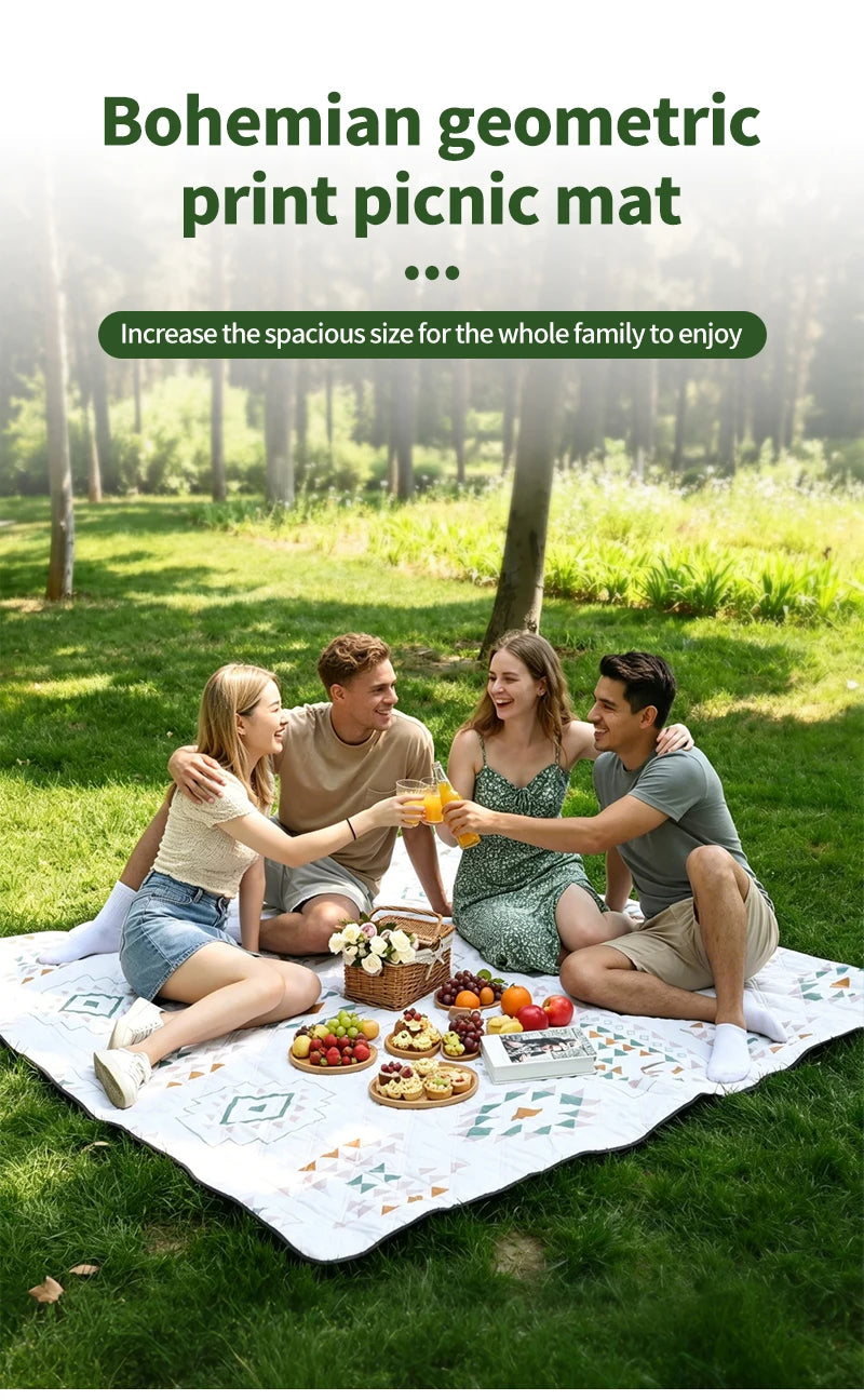 200x300 Outdoor Picnic Mat Lawn Mat Moisture-Proof Camping Mat Large Machine Washable Thickened