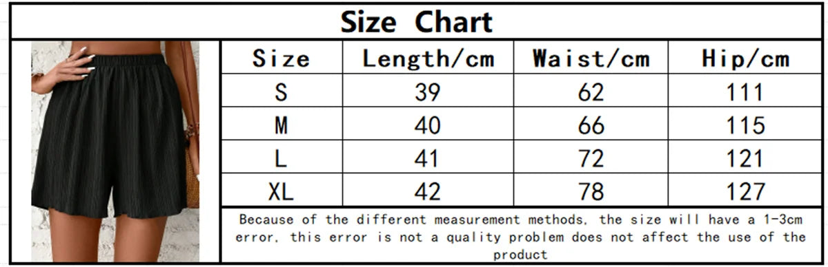 Fashion Elastic Waist Short Pant For Women 2025 New In Solid Chic Shorts Lady Summer Autumn Clothes Casual Basic Beach Pants