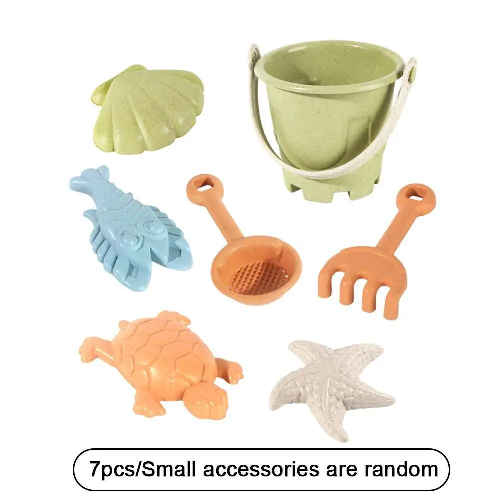 Children's Beach Toy Set, ATV, Sand Digging and Water Toy, Bucket, Hourglass, Shovel, Beach Sand Play Tool Toy