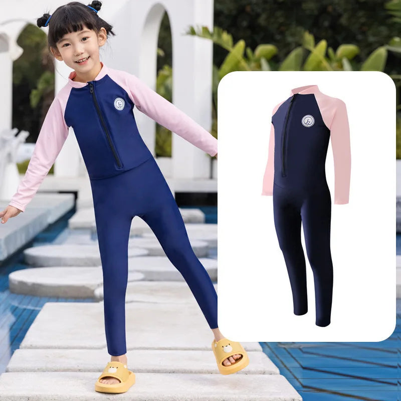 Little Boys/Girls Long Sleeve Rash Guard Swim Shirt+Trunks+Leggings Sun UV Protect Sunsuit for 1-10 Years Kids Toddler Swimsuit