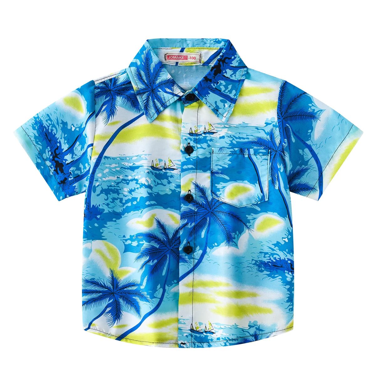 Cool Cozy Summer Coconut Palm Beach Shirts for Boys and Girls