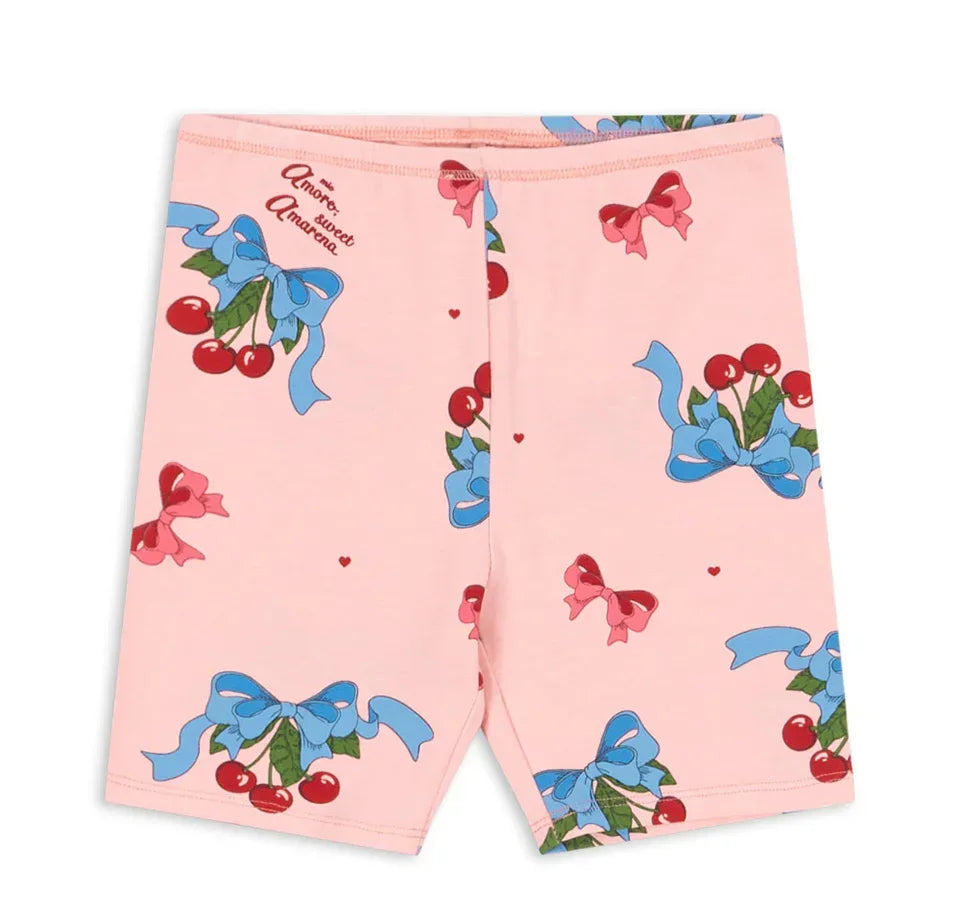 Children Clothes Set 2025 KS Summer Girls Floral Tops Shorts Set Girl Heart Print Slip Dress Kids Short Sleeved Vacation Suit