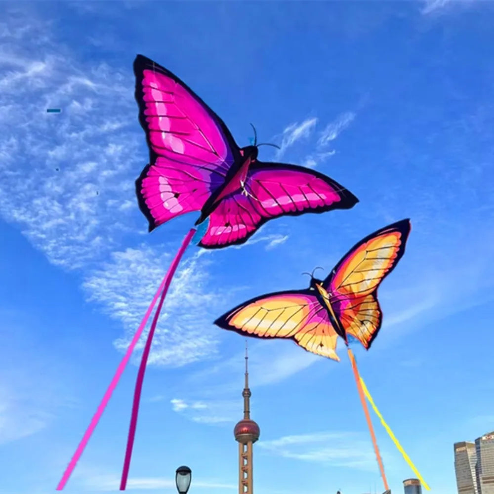 New Easy to Fly Colorful Kite Steering Good Flying 3D Kite Beautiful 100 Meter Kite String Children's Kite Kid & Adult