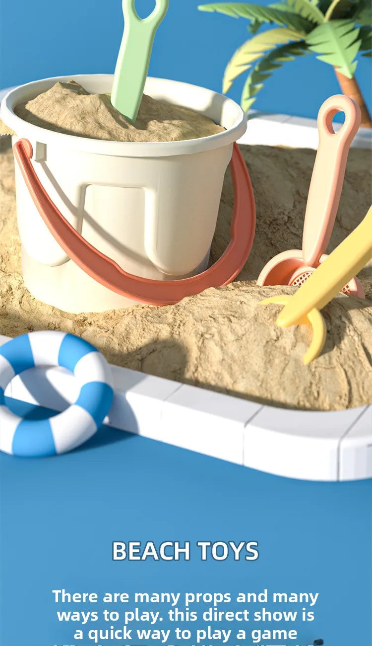 5/11PCS Beach Sand Play Water Set Folding Bucket Summer Toys for Children Kids Outdoor Game Sandbox Accessories Color Random