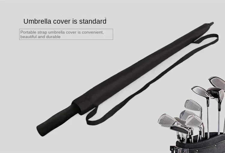 185CM Large Golf Umbrella Male Manual Long Handle Resistant UV Protection Parasol Shade Travel Beach Umbrella Windproof Strong