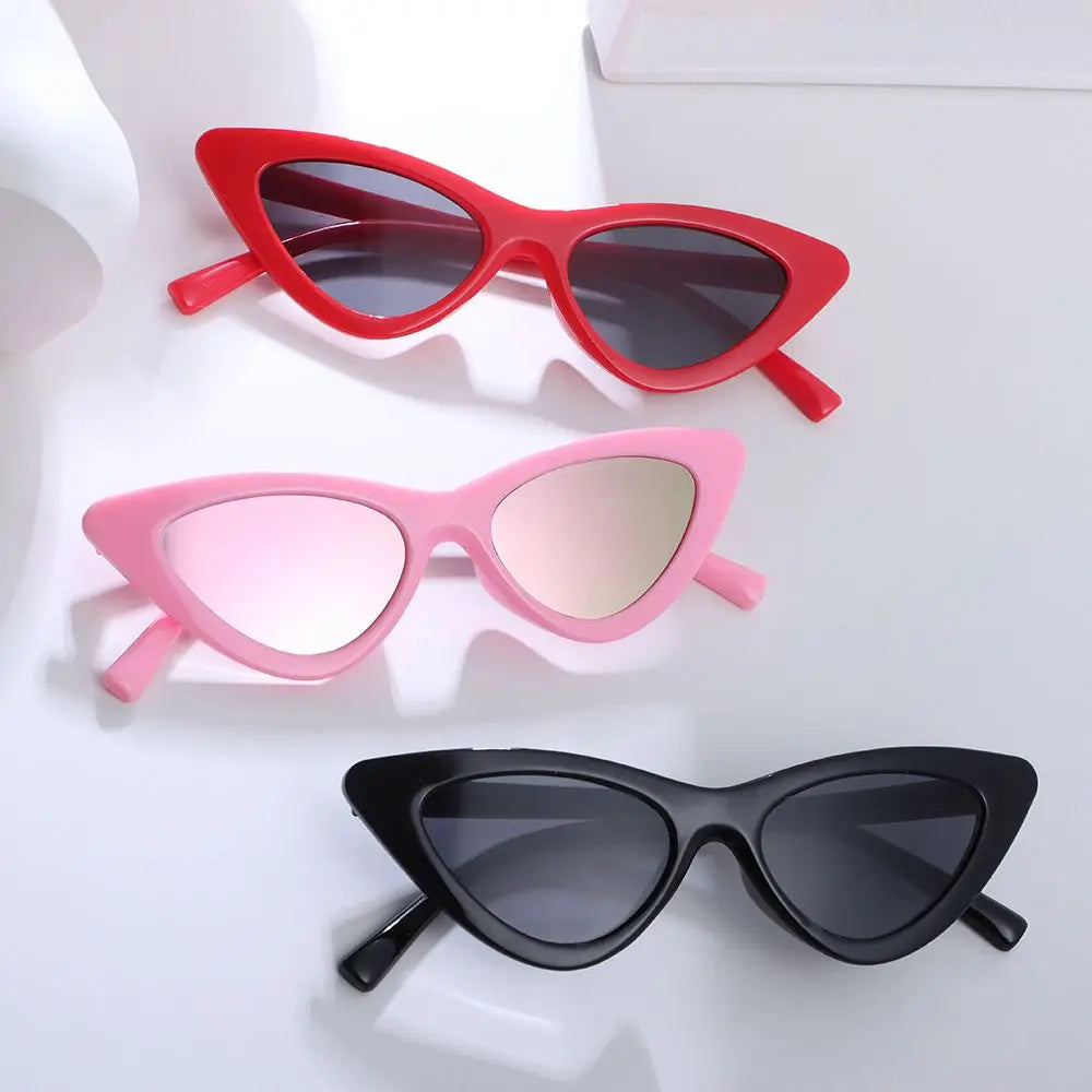 Vintage New Cat Eye Kids Sunglasses Boys Girls Small Triangle Frame Gift Sun Glasses Children Baby Oculos De Sol Infantil UV400