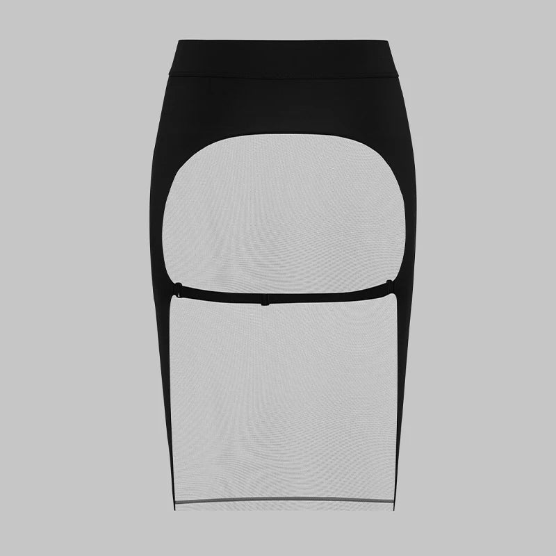 New Black Waist Hugging Tight Skirt with Sexy Exposed Buttocks Design for Summer 2026 Beach Bikini Design Skirts Women's Clothin