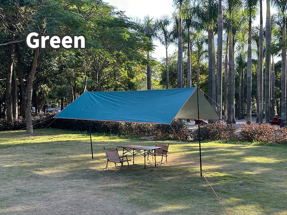 Large Ultralight Waterproof Camping Tarp Awning Sun Shade Shelter Tent for Beach Hiking Backpacking Outdoor 3x3m 3x4m 3x5m 4x4m