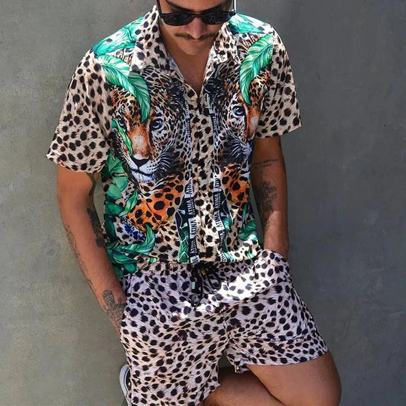 Hawaiian Shirt Sets 3D Printed Men's Casual Fashion Short Sleeves Shirts Oversized Beach Shorts Summer Streetwear Suits Clothing