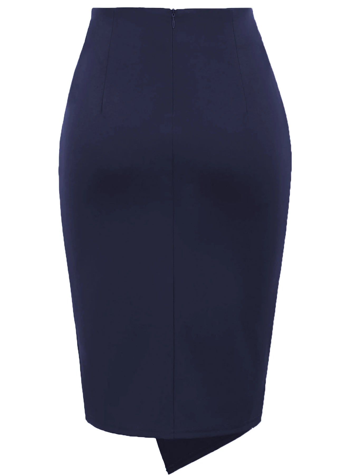 Women Wear to Work Pencil Skirts for Women Elastic High Waist Wrap Twist Front Knee Length Bodycon Skirt