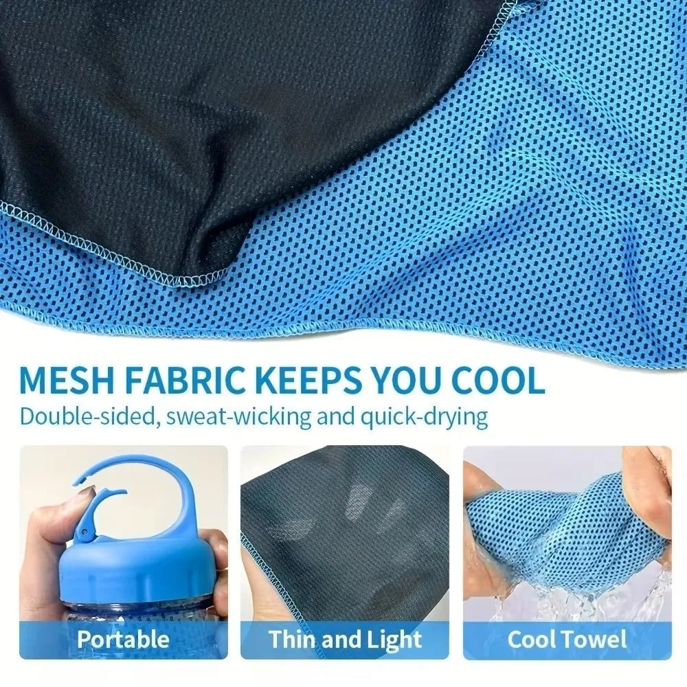 Breathable Cooling Towel Ultra Soft Lightweight Microfiber Towels Sunstroke Prevention Quick Drying Yoga Swimming Gym Towel
