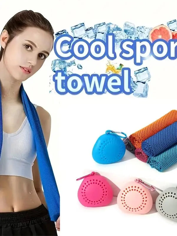 Ice Cooling Microfiber Towel Quick Dry Soft Lightweight Gym Yoga Camping Running Beach Sports Towel Super Absorbent for Outdoor