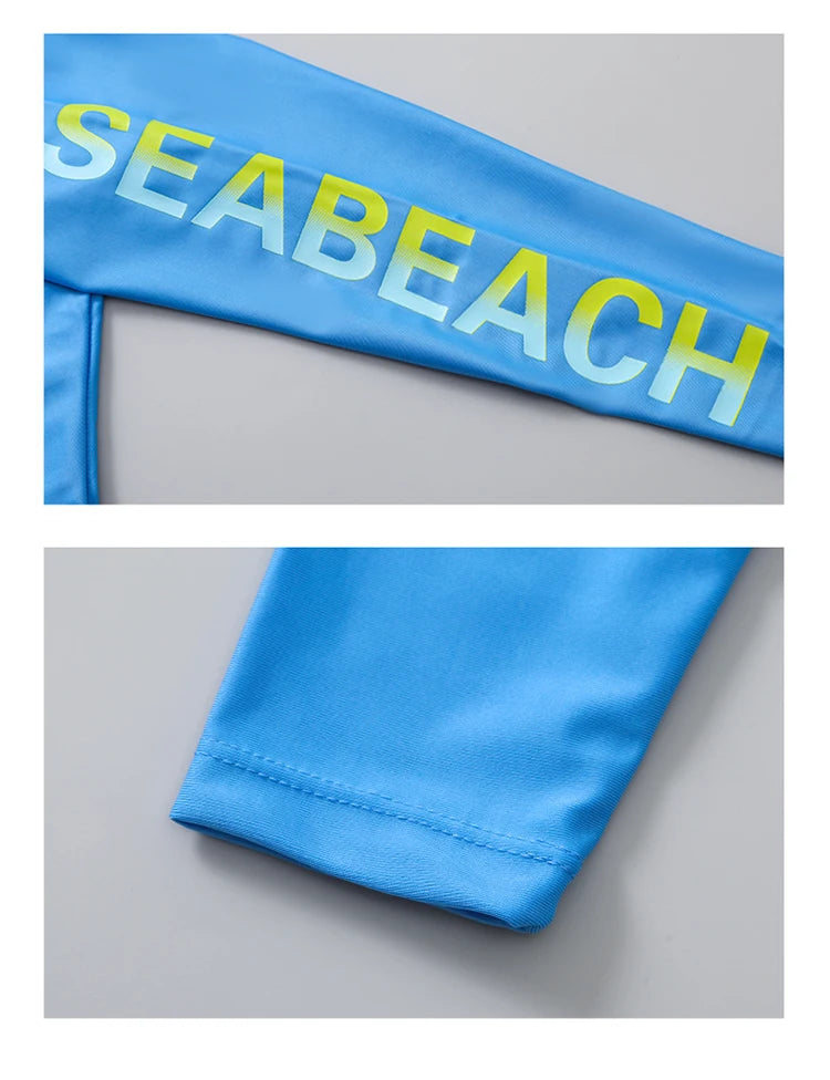 Korean Style Children's Swimming Suit Separate Quick Dry Sun Protection Baby Girl Boy Swimming Costume Set for Toddlers And Kids