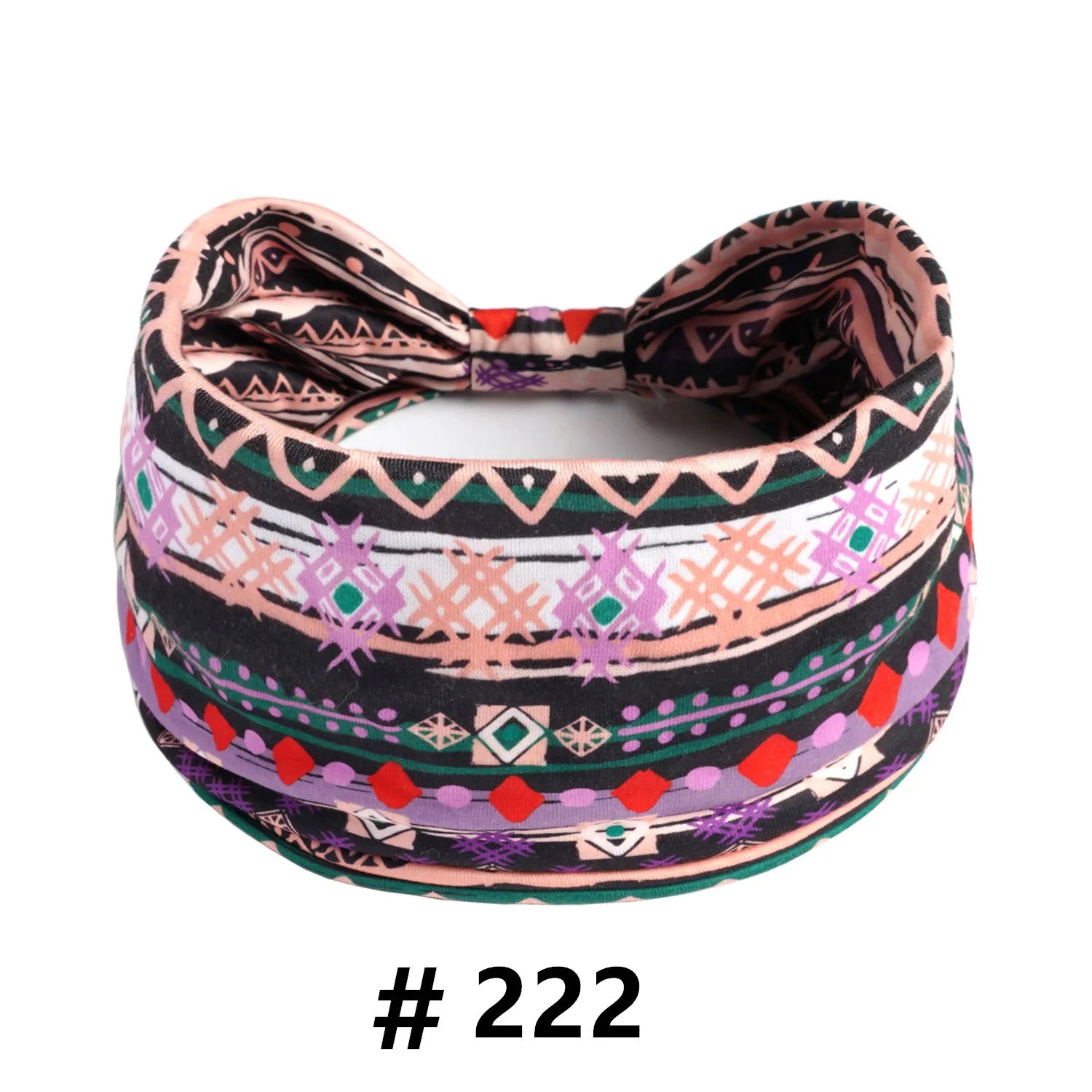 Boho African Headbands for Women Wide Cotton Turban Headwrap  Knot Elastic Hairbands Bandeau Sport Workout Yoga Hair Accessories