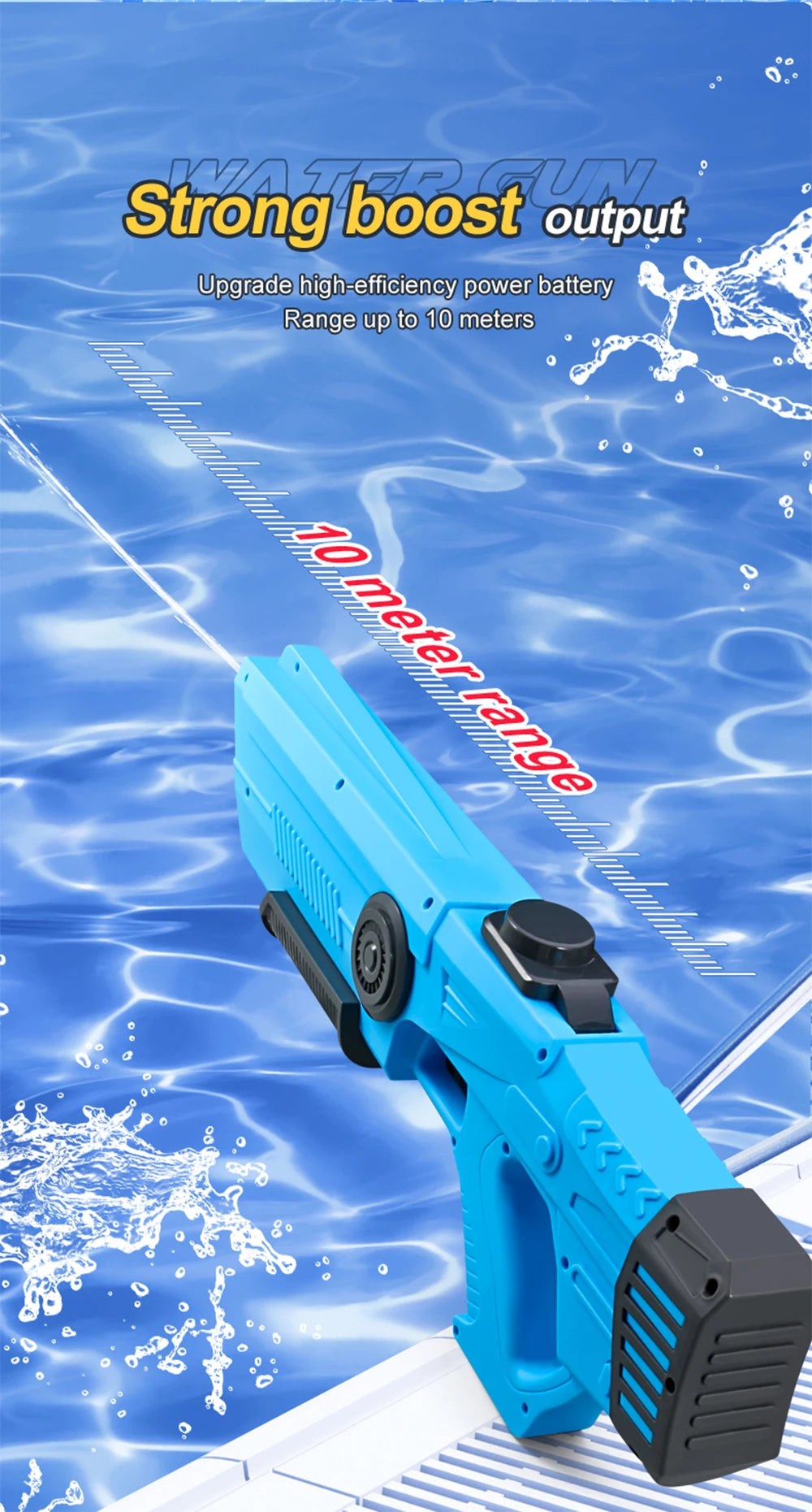 Electric Automatic Water Storage Gun Toys Portable Children Summer Beach Outdoor Fight Fantasy Spray Gun Toys Boy Kid Adult Game