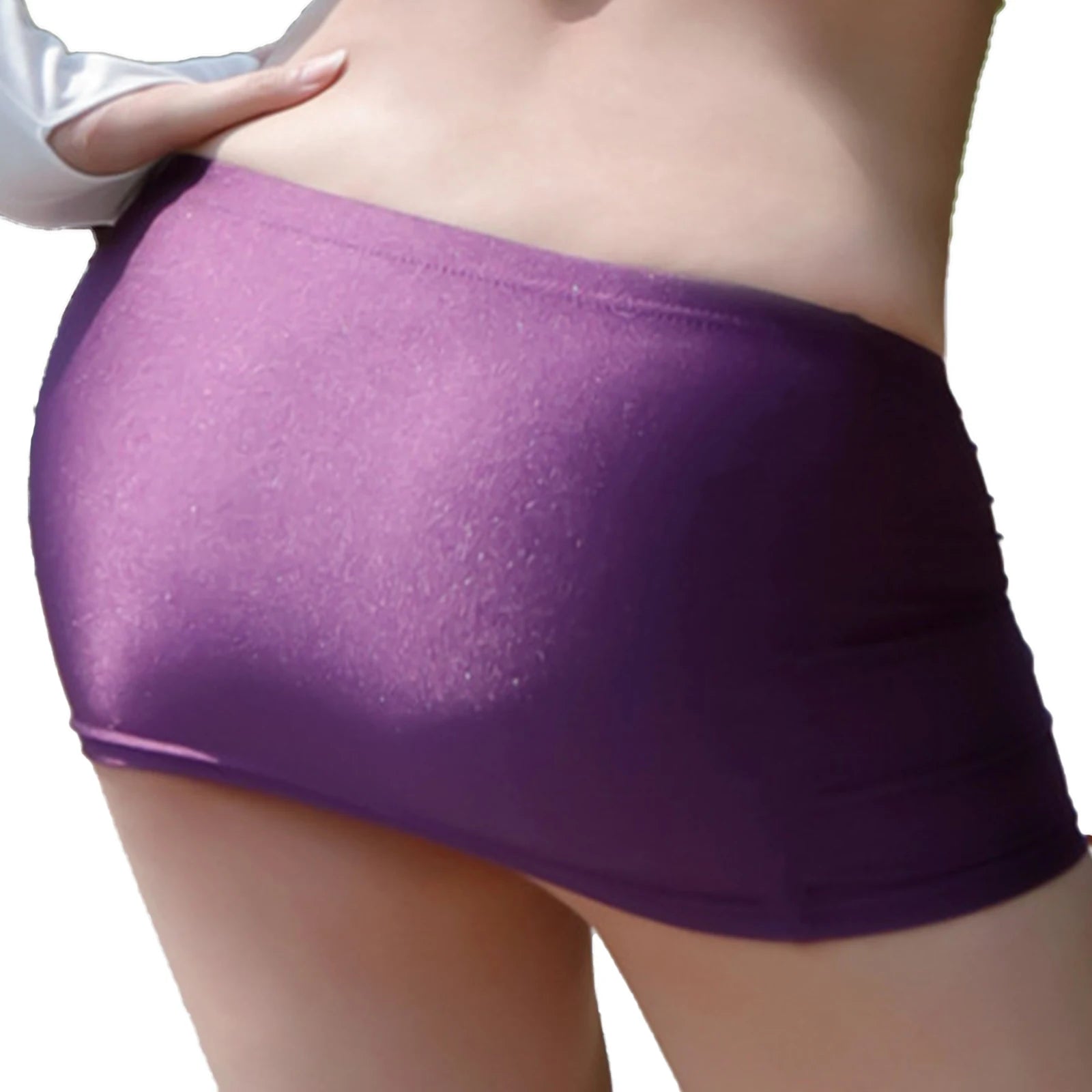 Womens Low Rise Miniskirt Solid Color Elastic Waistband Lingerie Bodycon Mini Skirt Sheer Ultra Pencil Skirt Beachwear Nightwear