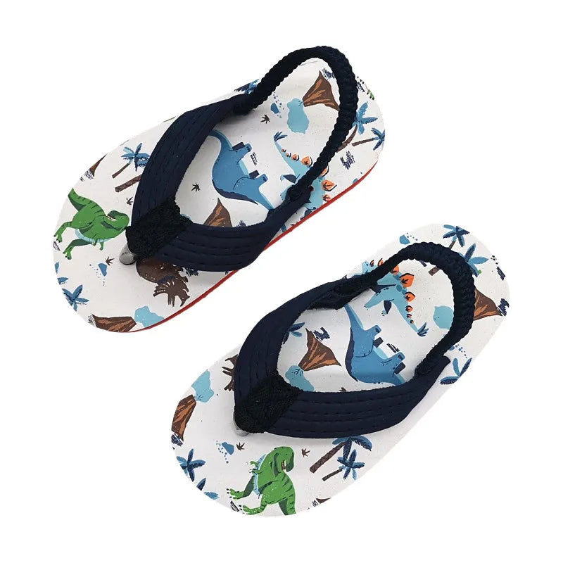 Summer Boys Girls Sandals Casual Children Kids Shoes Rubber Breathable Soft Open Toe Beach Sandals Cute Flip Flops Shoes Sandals