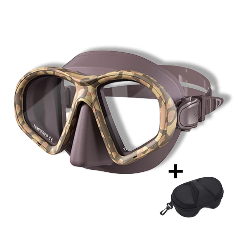 Professional Wet Low Volume Freediving Mask, Tempered Glass Dive Mask, J-Type Diving Mask, Snorkel Set, Buceo, 수영, 스노클링, 마스크