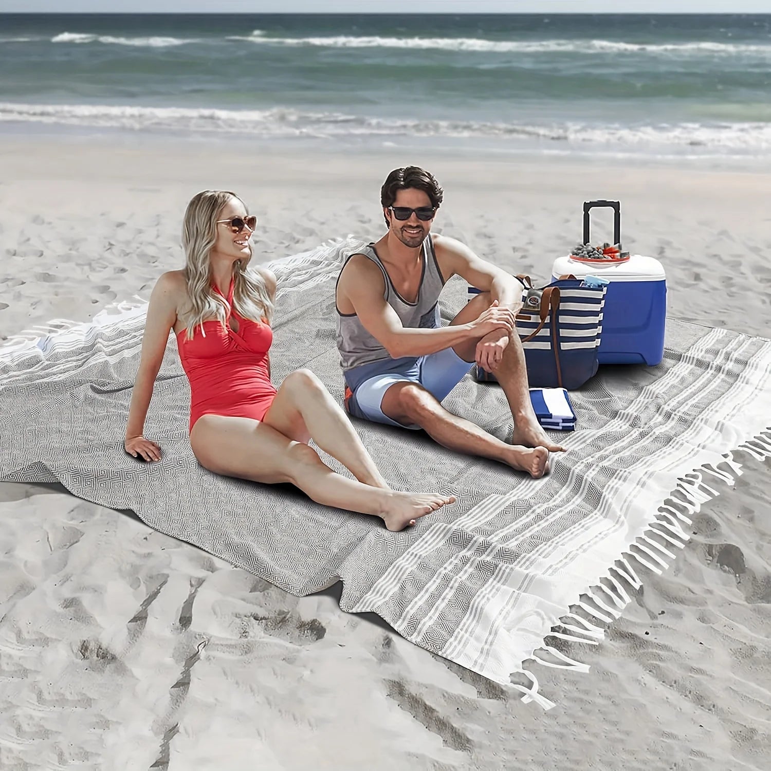 Extra Large Turkish Beach Towel Quick Dry Soft Sand Free Bohemian Blanket For Men Women Perfect Gift Vacation Pool Yoga