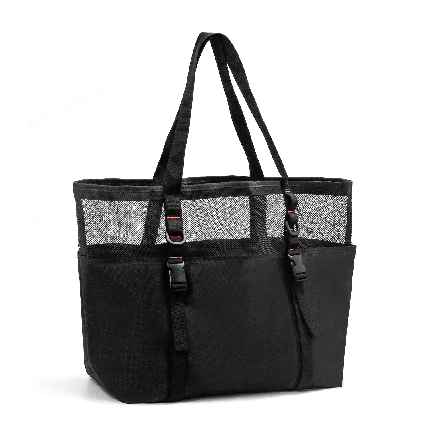 Extra Large Mesh Beach Bag with Zipper Bottom, Oversized Beach Tote Bag for Beach or Pool Trip